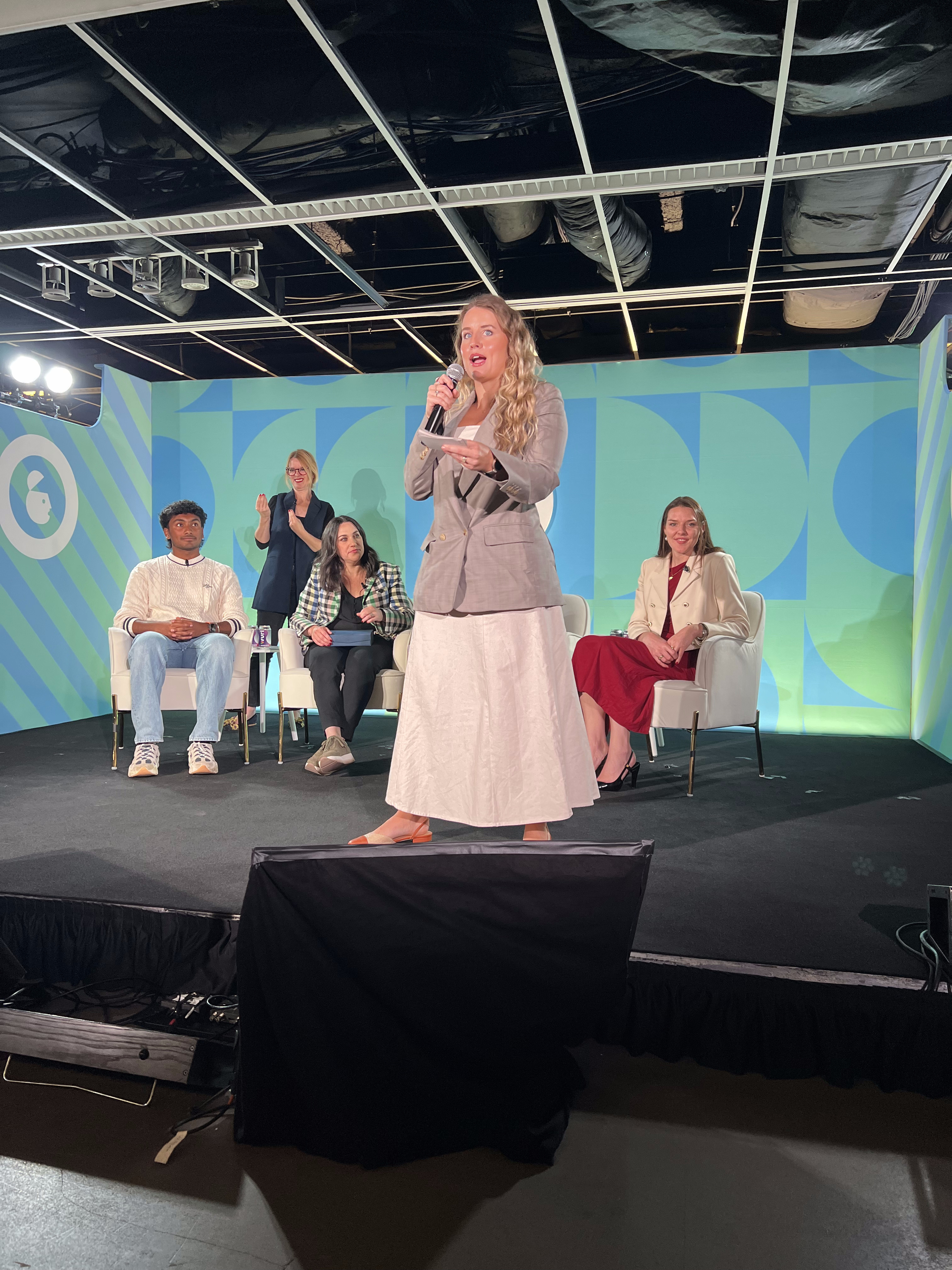 Shelby Tate speaking at Ad Week New York